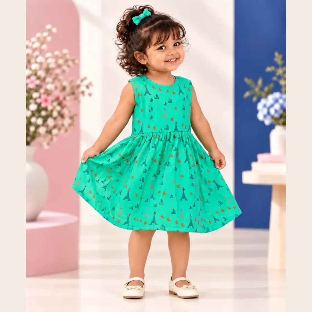 Mint Voyage Muslin Frock For Girl Kids – My Palm | Nilamenmai