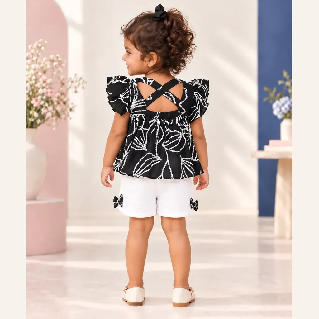 Little Luna Muslin Cotton Co Ord Set For Girl Kids - Distine Athleisure