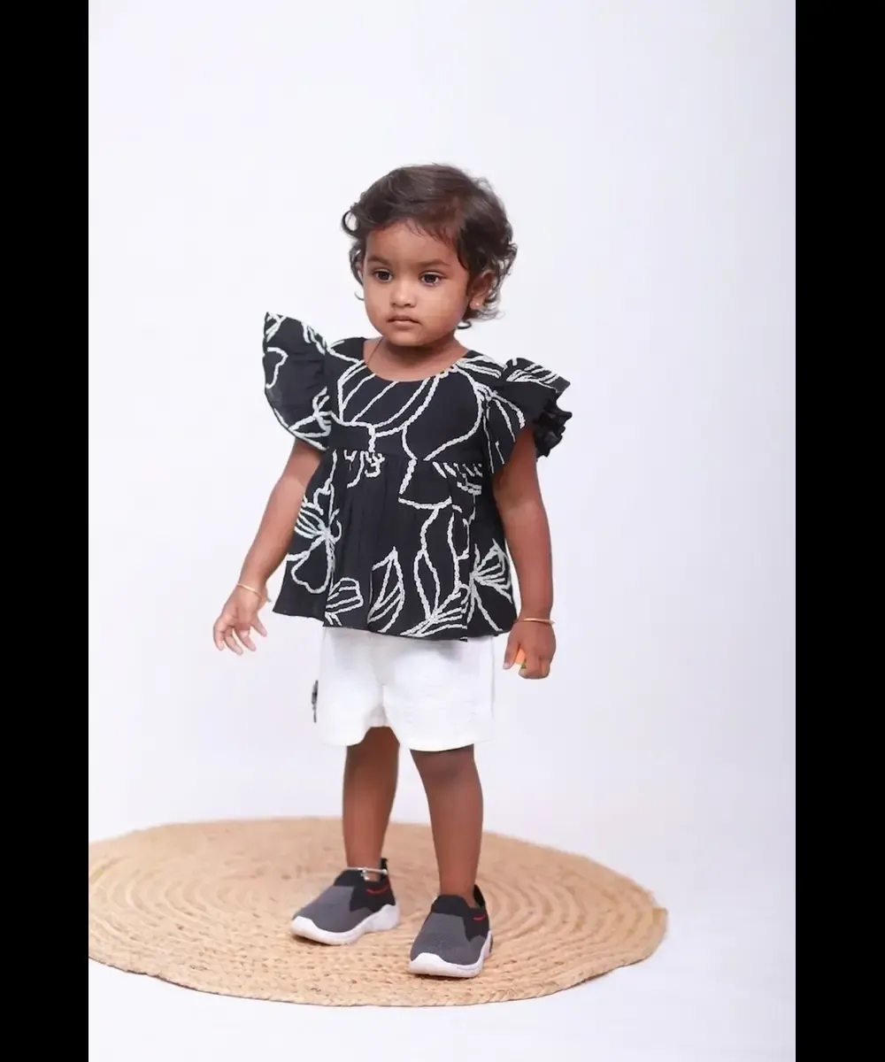 Little Luna Muslin Cotton Co Ord Set For Girl Kids – My Palm | Nilamenmai