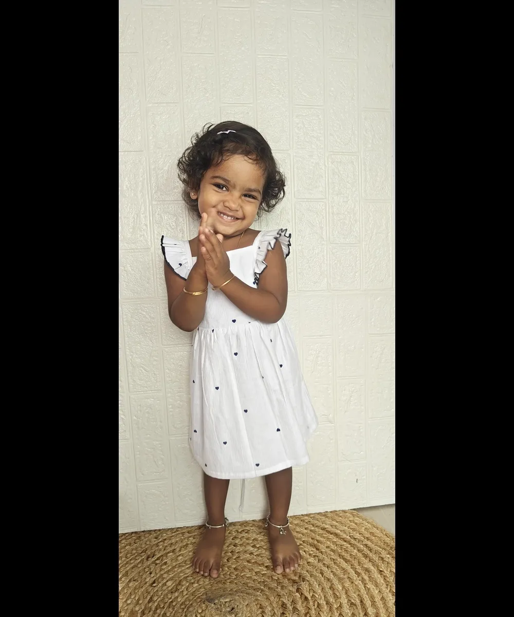 Heart Whisper Cotton Frock for Girl Kids – My Palm | Nilamenmai